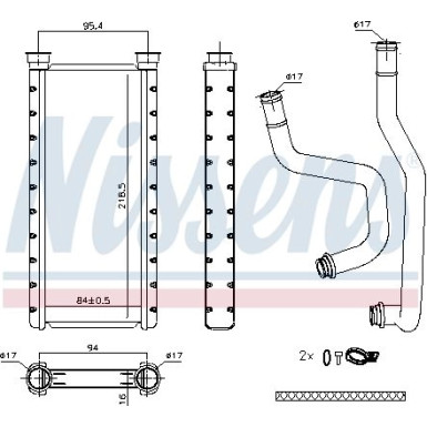 Nissens Wärmetauscher, Innenraumheizung FIRST FIT 707183 Nissens Wärmetauscher, Innenraumheizung FIRST FIT 707183