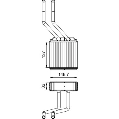 Valeo Wärmetauscher, Innenraumheizung 811520