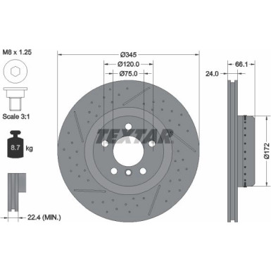 Textar Bremsscheibe PRO+ 92265225