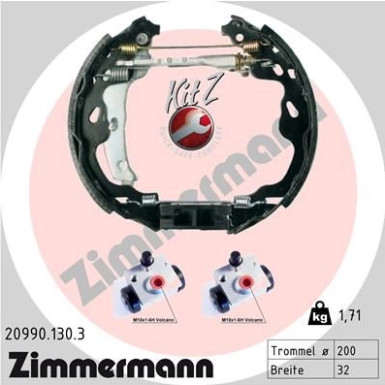 Zimmermann Bremsbackensatz KIT Z 20990.130.3 Zimmermann Bremsbackensatz KIT Z 20990.130.3