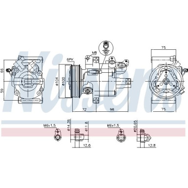 Nissens Kompressor, Klimaanlage FIRST FIT 89399