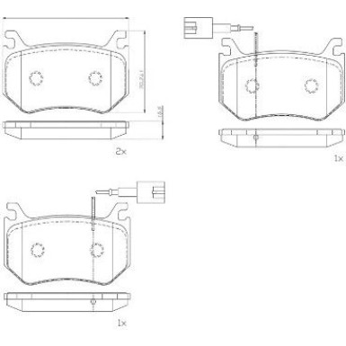 Brembo Bremsbelagsatz, Scheibenbremse PRIME LINE P 23 184