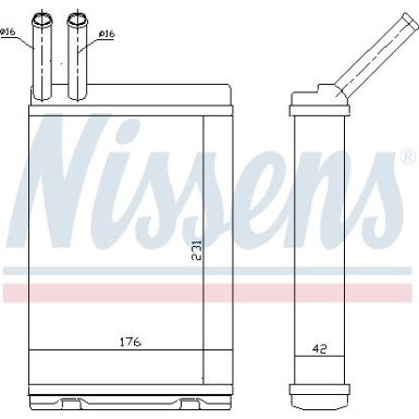 Nissens Wärmetauscher, Innenraumheizung 73642 Nissens Wärmetauscher, Innenraumheizung 73642