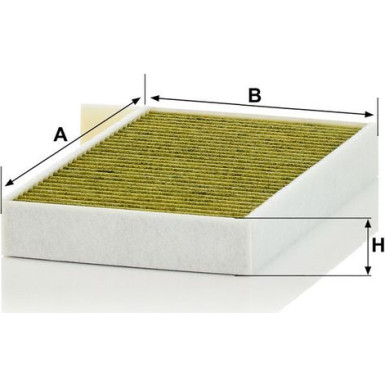 MANN-FILTER FP 25 015 Innenraumfilter FreciousPlus Aktivkohlefilter mit Polyphenol, antibakteriell, Feinstaubfilter (PM 2.5)