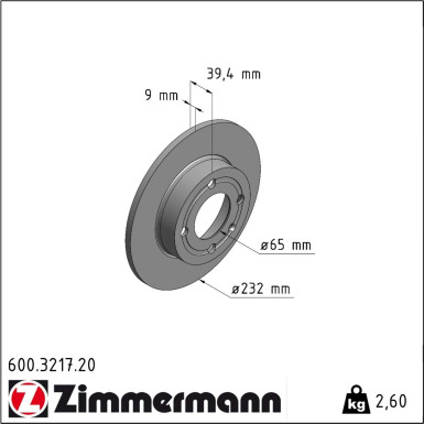 Bremsscheibe 600.3217.20