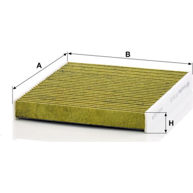 MANN-FILTER FP 26 021 Innenraumfilter FreciousPlus Aktivkohlefilter mit Polyphenol, antibakteriell, Feinstaubfilter (PM 2.5)