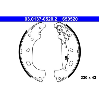 Bremsbackensatz 03.0137-0520.2 Bremsbackensatz 03.0137-0520.2