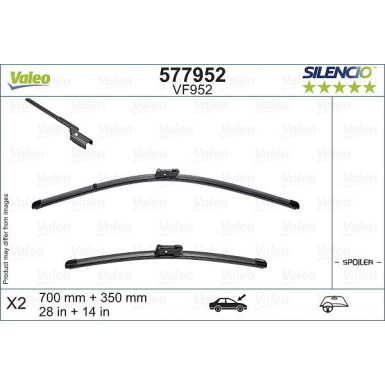 Valeo Wischblatt Scheibenwischer SILENCIO FLAT BLADE SET 577952