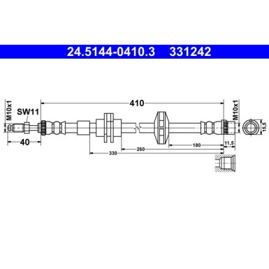 Bremsschlauch 24.5144-0410.3 Bremsschlauch 24.5144-0410.3