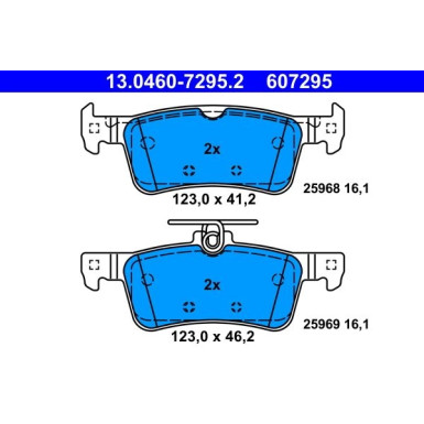 ATE Bremsbelagsatz, Scheibenbremse 13.0460-7295.2 ATE Bremsbelagsatz, Scheibenbremse 13.0460-7295.2