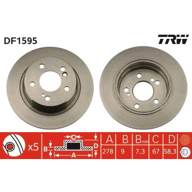 Bremsscheibe DF1595 Bremsscheibe DF1595