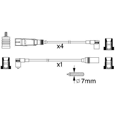 BOSCH Zündleitungssatz 0 986 356 355