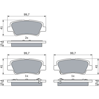 BOSCH Bremsbelagsatz, Scheibenbremse 0 986 494 557 BOSCH Bremsbelagsatz, Scheibenbremse 0 986 494 557