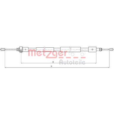 Metzger Seilzug, Feststellbremse 10.4655
