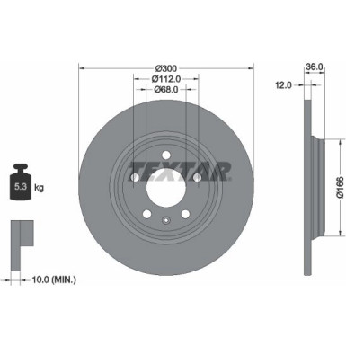 Textar Bremsscheibe PRO 92282803