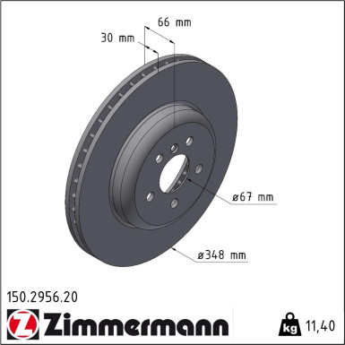 150.2956.20 ZIMMERMANN Bremsscheibe Ø348 COAT Z 150.2956.20 ZIMMERMANN Bremsscheibe Ø348 COAT Z