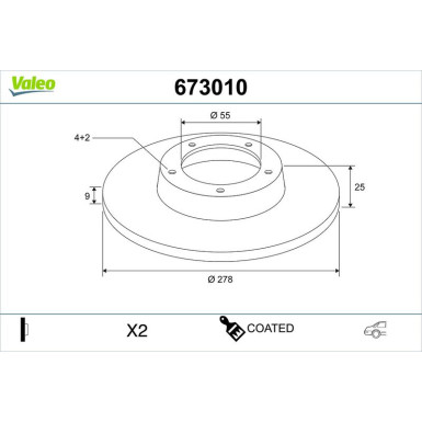 Bremsscheibe 673010 Bremsscheibe 673010