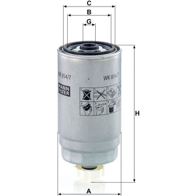 Mann-Filter Kraftstofffilter WK 854/7
