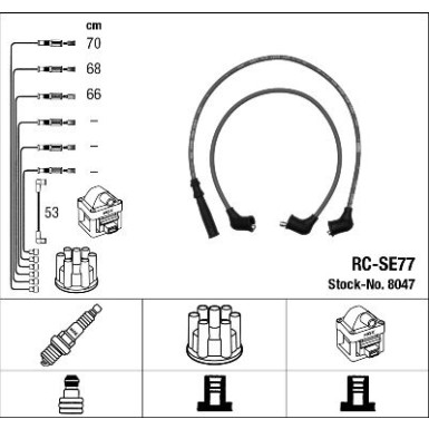 NGK Zündleitungssatz 8047 NGK Zündleitungssatz 8047
