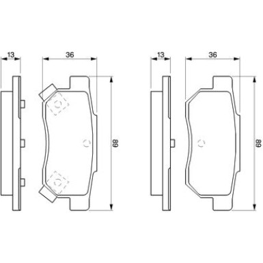 BOSCH Bremsbelagsatz, Scheibenbremse 0 986 461 131 BOSCH Bremsbelagsatz, Scheibenbremse 0 986 461 131