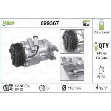 Kompressor, Klimaanlage 699367 Kompressor, Klimaanlage 699367