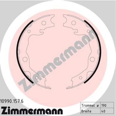 Zimmermann Bremsbackensatz, Feststellbremse 10990.157.6 Zimmermann Bremsbackensatz, Feststellbremse 10990.157.6