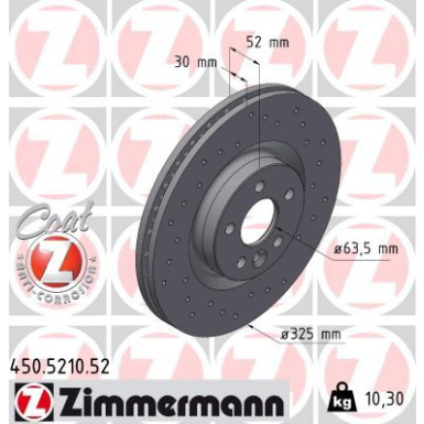 Zimmermann Bremsscheibe SPORT Z 450.5210.52