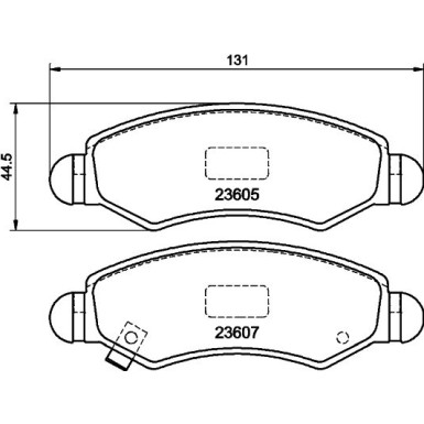 Hella Bremsbelagsatz, Scheibenbremse 8DB 355 011-691
