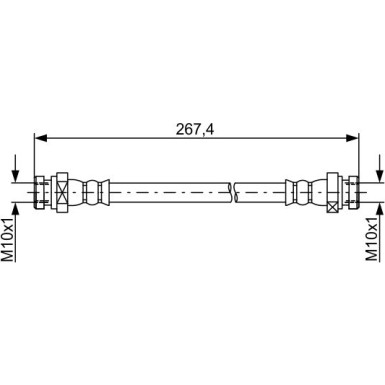 BOSCH Bremsschlauch 1 987 481 886