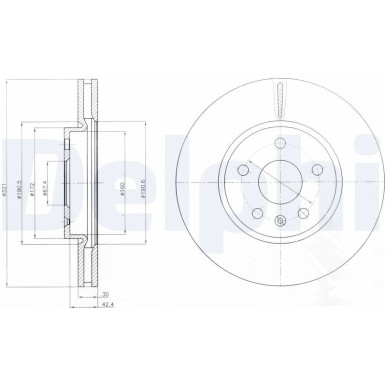 Delphi Bremsscheibe BG4189C Delphi Bremsscheibe BG4189C