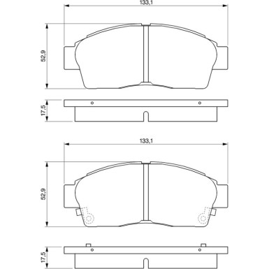 BOSCH Bremsbelagsatz, Scheibenbremse 0 986 461 123 BOSCH Bremsbelagsatz, Scheibenbremse 0 986 461 123