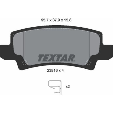 Textar Bremsbelagsatz, Scheibenbremse 2381601