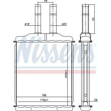 Nissens Wärmetauscher, Innenraumheizung 76505 Nissens Wärmetauscher, Innenraumheizung 76505
