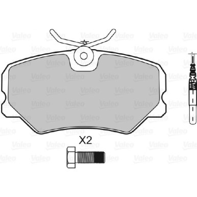 Valeo Bremsbelagsatz, Scheibenbremse 598179
