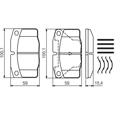 BOSCH Bremsbelagsatz, Scheibenbremse 0 986 469 390 BOSCH Bremsbelagsatz, Scheibenbremse 0 986 469 390