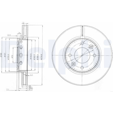 Delphi Bremsscheibe BG3800 Delphi Bremsscheibe BG3800