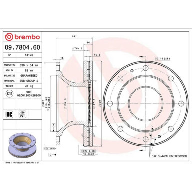 Brembo Bremsscheibe XTRA LINE - Max 09.7806.75 Brembo Bremsscheibe XTRA LINE - Max 09.7806.75