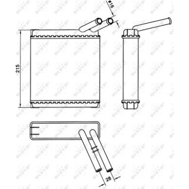 NRF Wärmetauscher, Innenraumheizung 58581 NRF Wärmetauscher, Innenraumheizung 58581