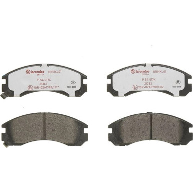 Brembo Bremsbelagsatz, Scheibenbremse XTRA LINE P 54 017X Brembo Bremsbelagsatz, Scheibenbremse XTRA LINE P 54 017X
