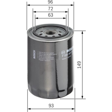 BOSCH F 026 407 004 Ölfilter BOSCH F 026 407 004 Ölfilter