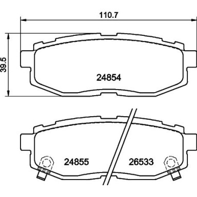 Hella Bremsbelagsatz, Scheibenbremse 8DB 355 014-341 Hella Bremsbelagsatz, Scheibenbremse 8DB 355 014-341