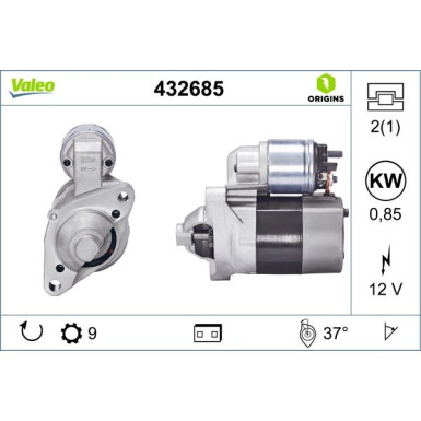 Starter Valeo Origins New OE TECHNOLOGIE 432685