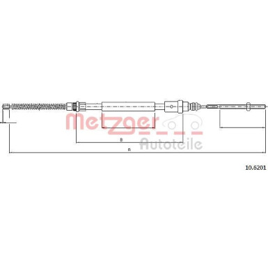 Metzger Seilzug, Feststellbremse 10.6201