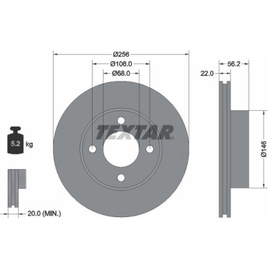 Bremsscheibe 92054200 Bremsscheibe 92054200
