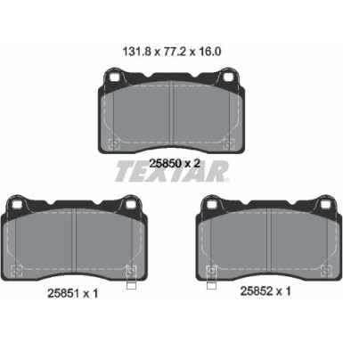 Textar Bremsbelagsatz, Scheibenbremse Q+ 2585001