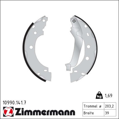 Bremsbackensatz 10990.141.7 Bremsbackensatz 10990.141.7