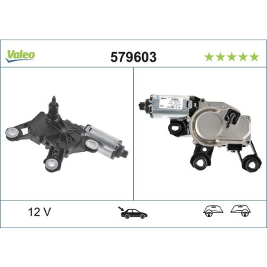 VALEO 579603 Scheibenwischermotor 12V hinten VALEO 579603 Scheibenwischermotor 12V hinten