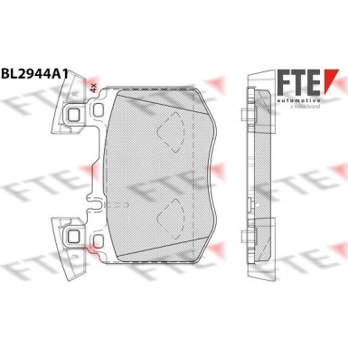 FTE Bremsbelagsatz, Scheibenbremse 9011188