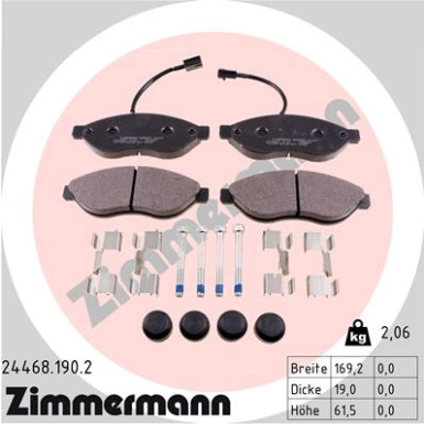 ZIMMERMANN Bremsscheiben Ø280mm + Bremsbeläge Vorne für FIAT DUCATO (180.3013.20 + 24468.190.2) ZIMMERMANN Bremsscheiben Ø280mm + Bremsbeläge Vorne für FIAT DUCATO (180.3013.20 + 24468.190.2)