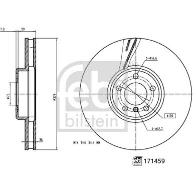 FEBI BILSTEIN 171459 Bremsscheibe